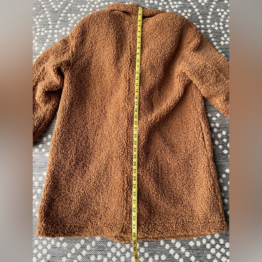 A New Day Teddy Bear Fuzzy Brown Jacket XL NEW Sherpa Parka Christmas Holiday - Picture 11 of 12